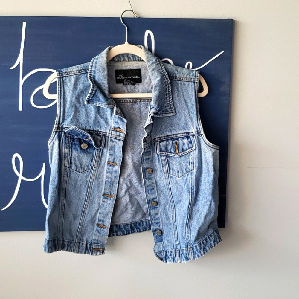 No Boundaries Jean Vest Sz Large